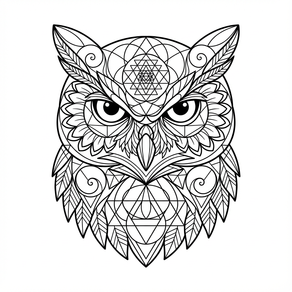 AI generated geometric sacred geometry tattoo design